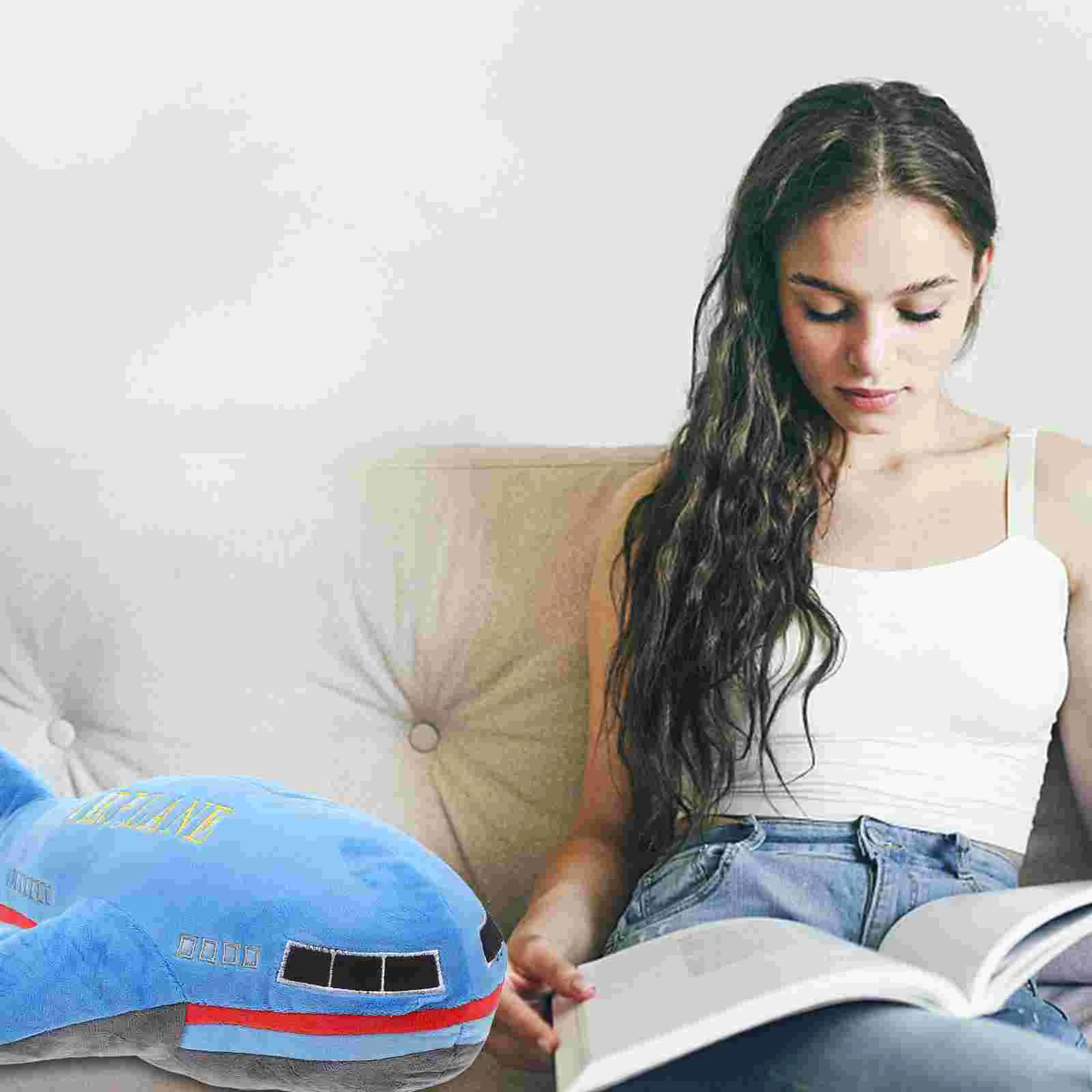 

40 Cm Throw Pillow Adorable Aeroplane Toys Plush Kids Stuffed Airplane Cartoon