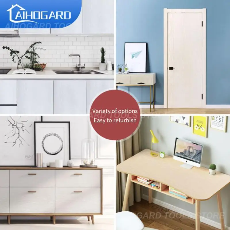 

Wood Wallpaper Self-Adhesive Tape PVC Waterproof Decorative Film Kitchen Cabinet Bedroom Wardrobe Furniture Renovation Stickers