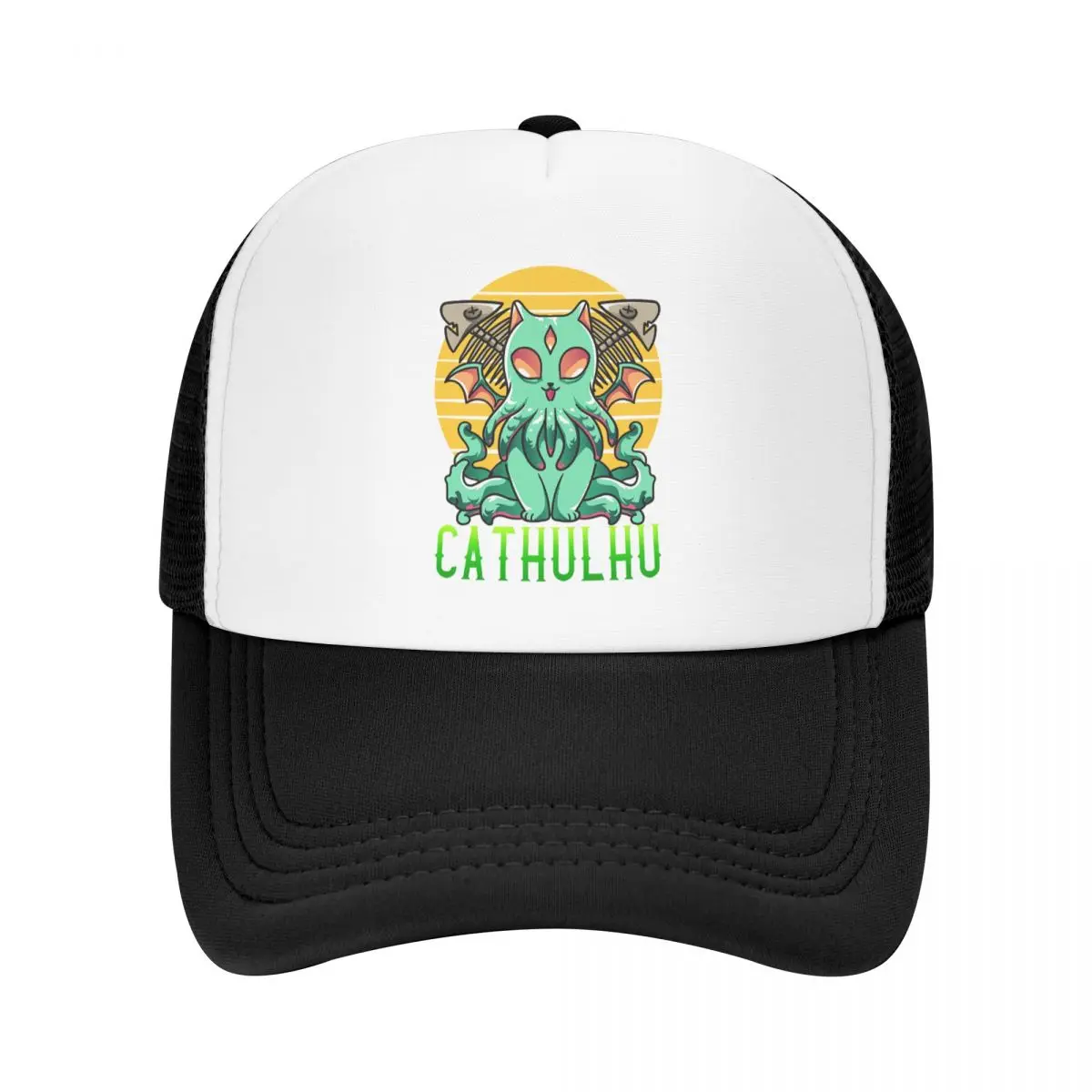 

Персонализированная бейсболка Kawaii Cathulhu Cat Cthulhu, уличная Мужская Женская Мужская Регулируемая Осенняя Кепка-тракер