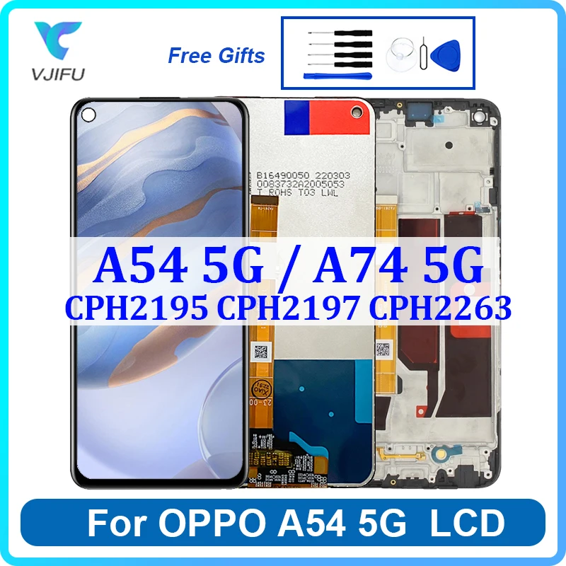 Оригинальный ЖК-дисплей для OPPO A54 A74 A93 5G CPH2195 CPH2197 сенсорный экран для OPPO A54 A55 4G CPH2239 CPH2325 дигитайзер в сборе