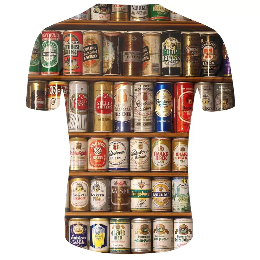 

New in Hot Sale Beer 3D Printed Funny T Shirt Summer Fashion Casual Men T-shirt Unisex Hip Hop Harajuku Streetwear Tee Tops trap