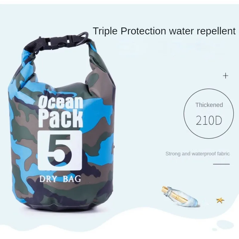 Foldable Waterproof Bag 5L/10L 20L/30L Waterproof Bucket Outdoor Beach Rafting Bag Swimming Supplies