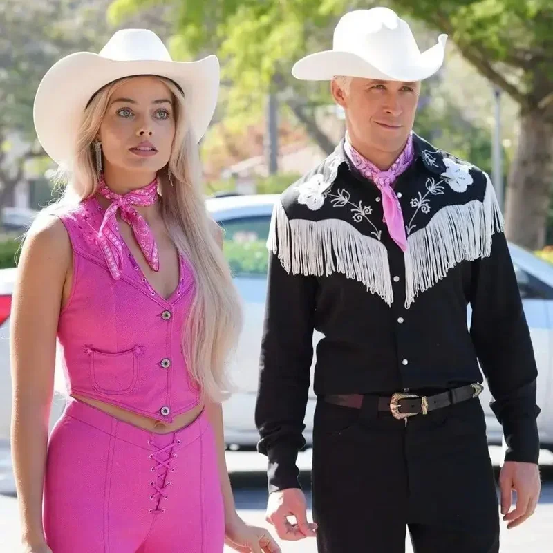 SN60 Movie Barbi e Ken Косплей Костюм Для Мужчин Женщин Одежда Барбье Принцесса Розовый