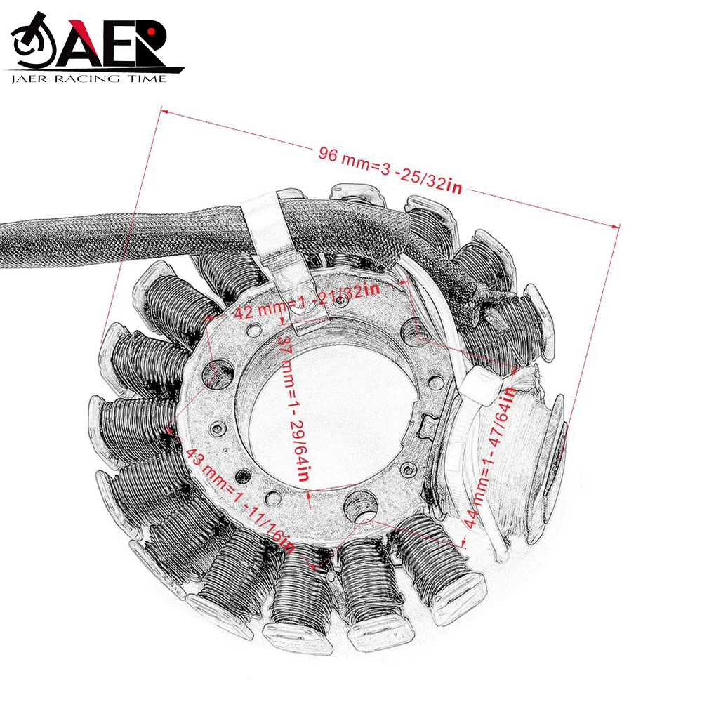 4JG-85510-01 Катушка статора генератора Comp для Yamaha TTR 225 TT-R225 XT225 XT ST Serow ST225 Bronco