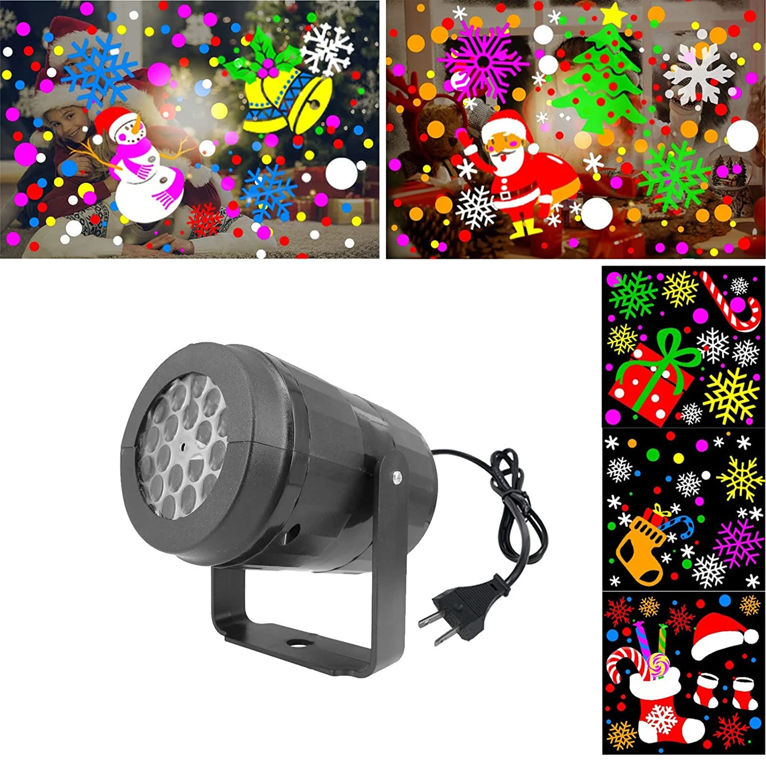 

16 Pattern Decorative Outdoor Lighting Projectors LED Christmas Laser Projector Snowflake Lamp Party Stage Disco Home Decor 2023