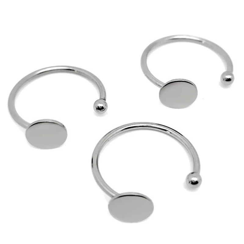 10Pcs/Bag Stainless Steel Adjustable Ring Opening Joint Tail Ring Hand Ornament Gold Plated Empty Holder Diy Jewelry Accessories