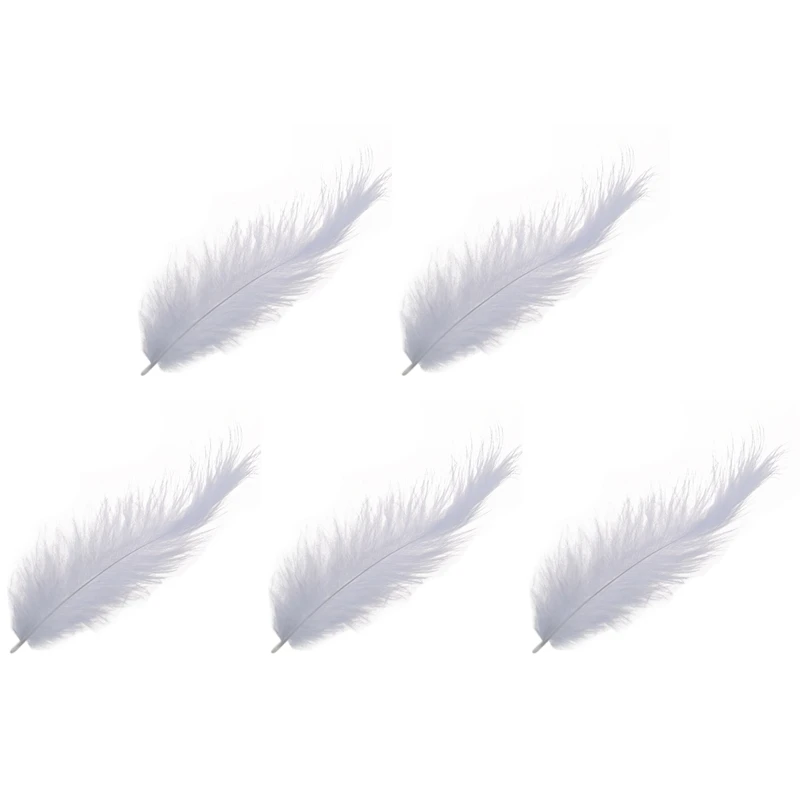 

TOP 1000 X Fire Chicken Feather Pointed Tail Velvet Feathers 10-15Cm White