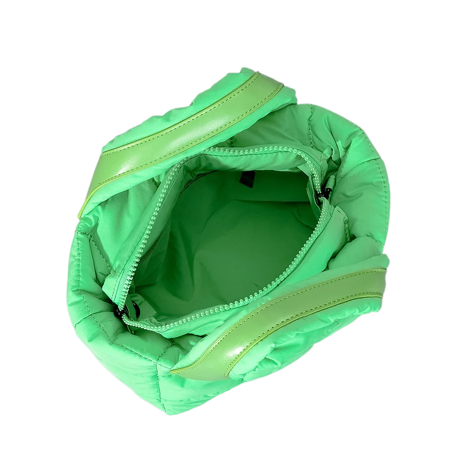 Nylon Shoulder Bag for Women with Soft Cotton and Down, Simple Women Tote Bag