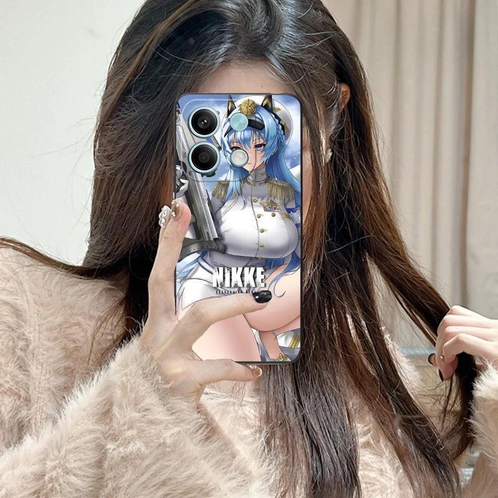 Чехол для мобильного телефона Goddess NIKKE Helm Xiaomi Redmi Note 13 12 11 10 9 8 7 6 S A Pro Lite Plus 5G черный