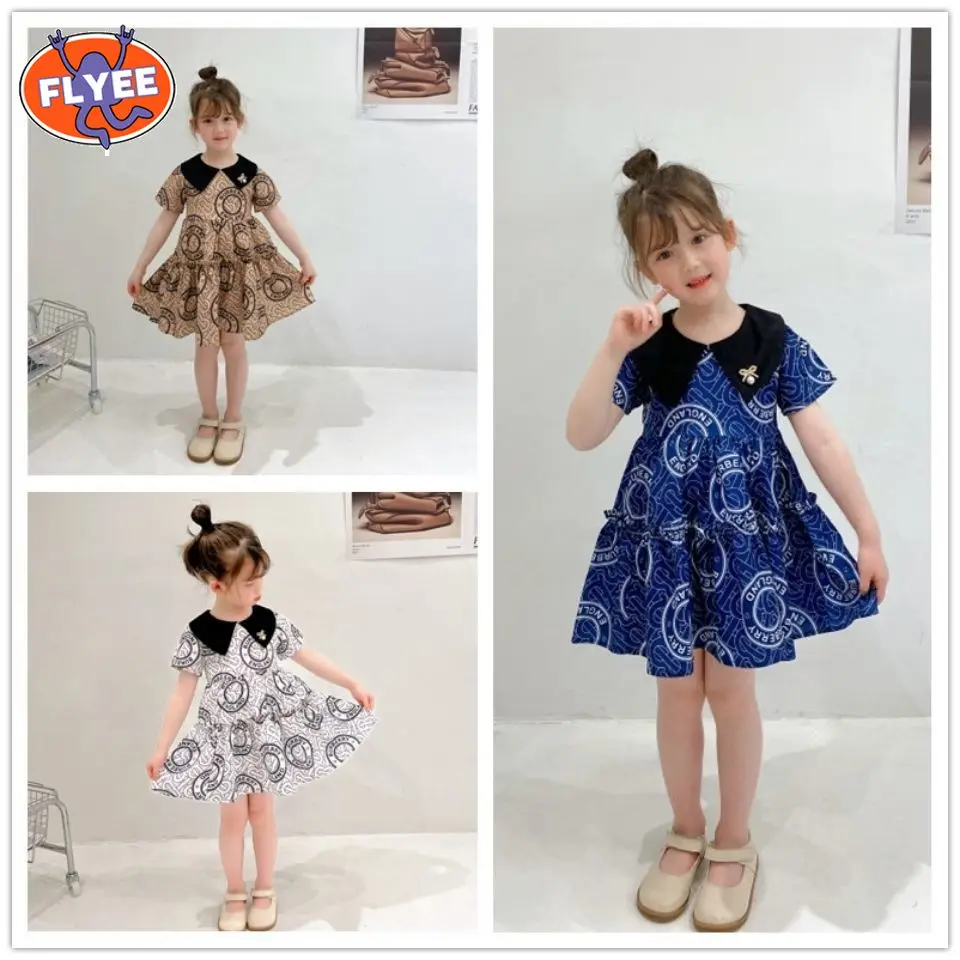 

Summer Casual Dress Kids Dresses For Girls Luxury brand Girl Dress Baby Girl Party Wedding Dress Children Clothes Princess Dress