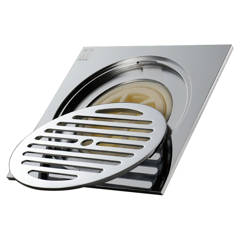 

Медный Слив для душа HIDEEP, слив для ванной, туалета, 15 х15 см, слив воды с сетчатым фильтром с защитой от запаха