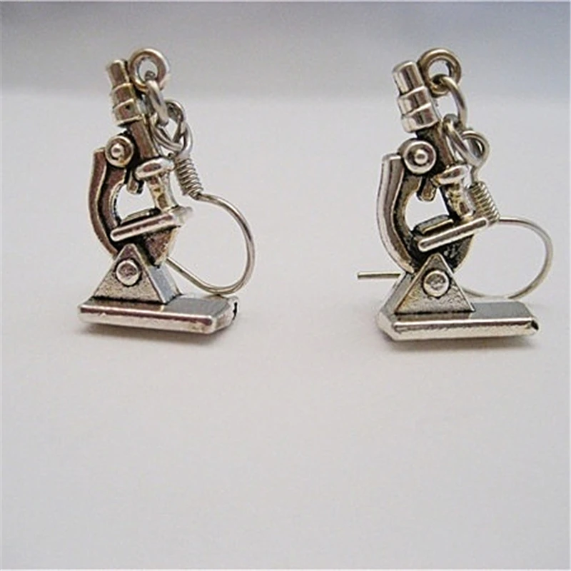 Серьги с микроскопом научные серьги для биологии химии ювелирные изделия