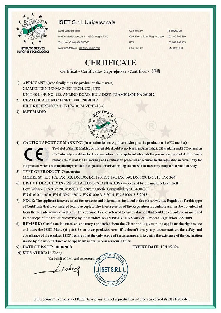 DX-102 Ручной цифровой гаусс-метр Детектор электромагнитного поля Портативный