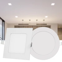 ultra thin led downlight squareround panel light 3w 4w 6w 9w 12w 15w 18w 24w recessed ceiling lighting for home kitchen office