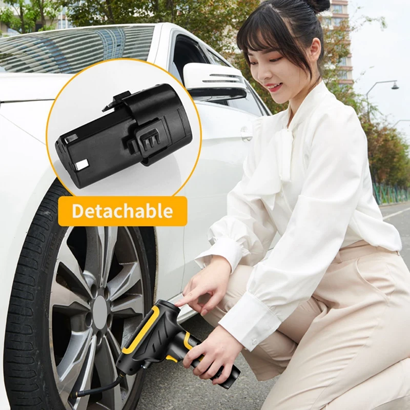

Wireless Car Air Compressor Handheld USB Rechargeable Tire Inflator Compressor Pump For Motorcycles Cars Truck