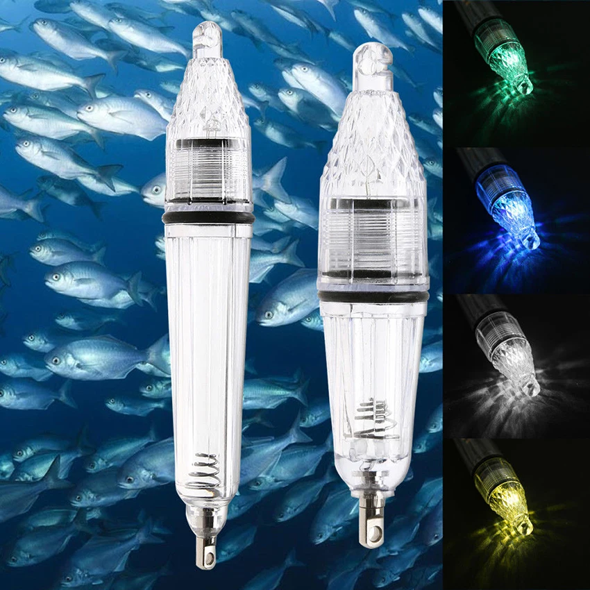 

1pc Waterproof Night Fishing Lights LED Flashing Mini Deep Drop Underwater Lights Deep sea bottom fish lure LED lamp Fish Light