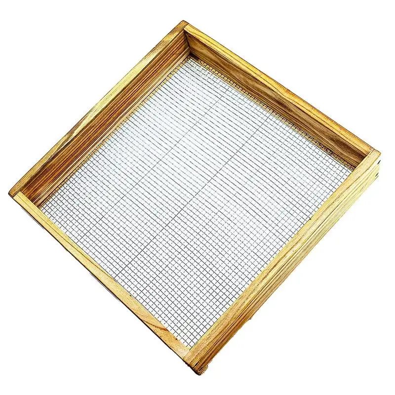 

Wooden Garden Sand Sieve Filter For Compost Soil Stone Mesh Square Garden Soil Sieve Pan Sand Sifter For Gravel Sand