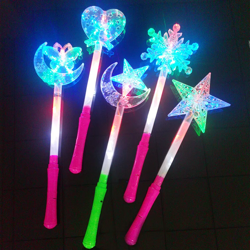 

12PC Fluorescent Party Decor Fairy Magic Wand Luminous Girl Happy Birthday Party Supplies Glow Favor Kids Gift Light Stick