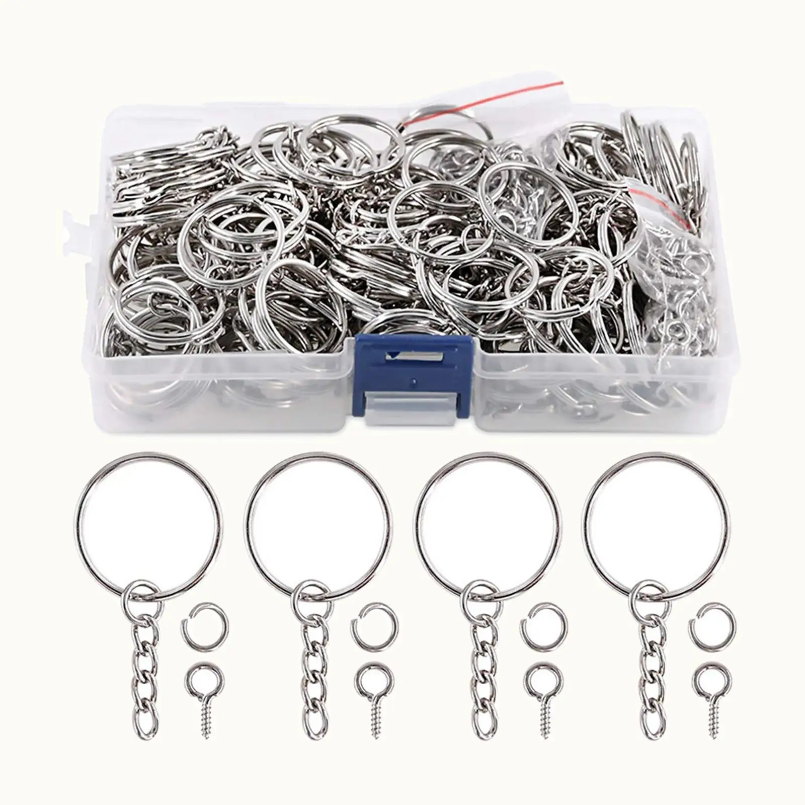 

150 шт., металлические штифты для ключей с цепью, 25 мм