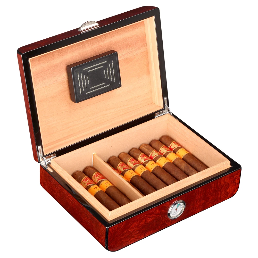 

GALINER большой емкости сигар хьюмидор покрытие Кедр Дерево сигара Чехол коробка с гигрометром Puro увлажнитель для хьюмидора Charuto