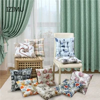 2pcs seat pad office computer cotton printed stool cushions chairs protective mat buttocks chair cushion backrest pillow 40x40cm