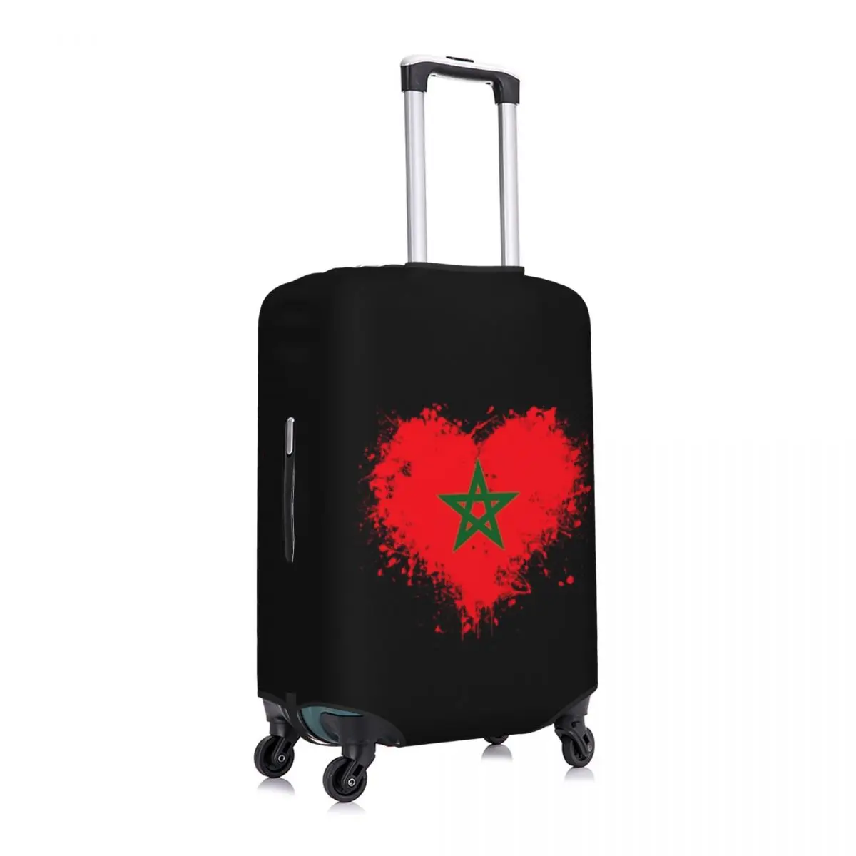 Индивидуальный Забавный марокканский флаг сердце защитный чехол для багажа