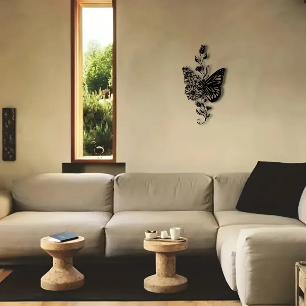 Потрясающий Металлический Настенный Декор В Виде Бабочки Уличный Сад Подвесное