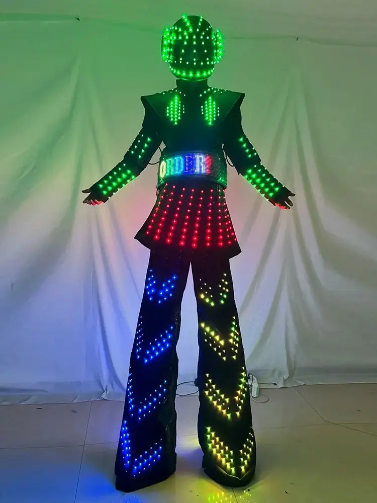Женский светодиодный костюм супер воитель