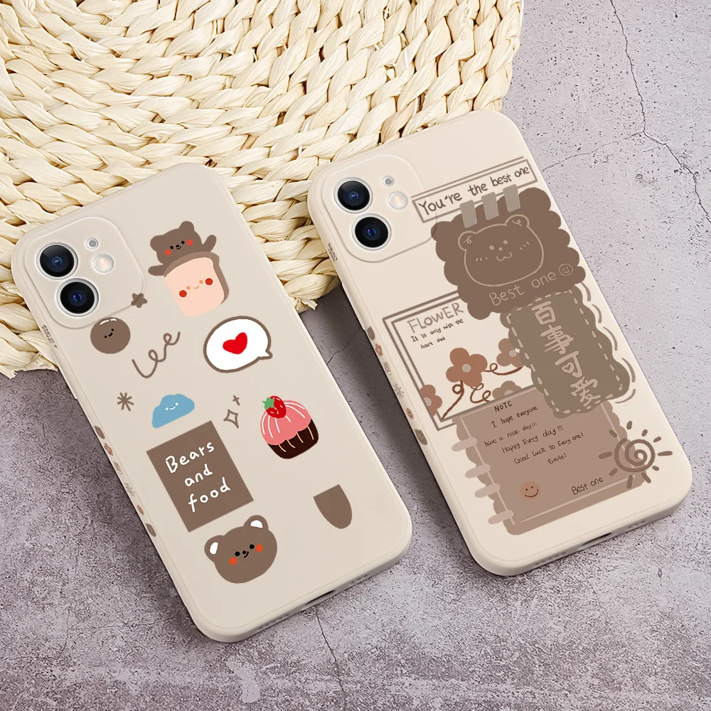

Lovely Bear Phone Case For Xiaomi Redmi Note 11 Pro Plus 10 9 Pro Max 11S 10S 9S Soft Silicone Phone Cover For Redmi 9 9T 9C 9A