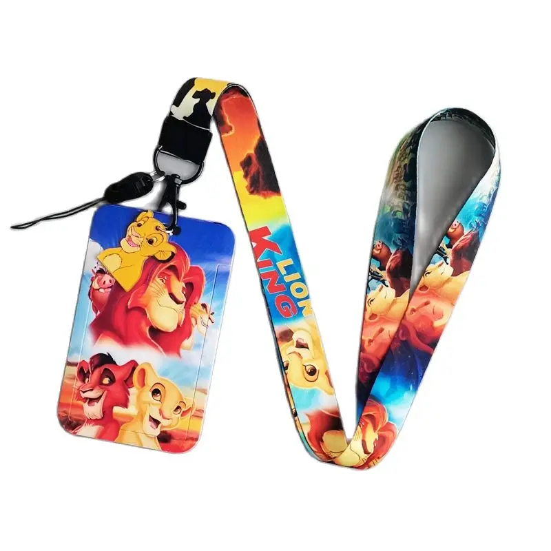 Симпатичный держатель для карт Disney Король Лев Официальный шнурок с аниме штампом