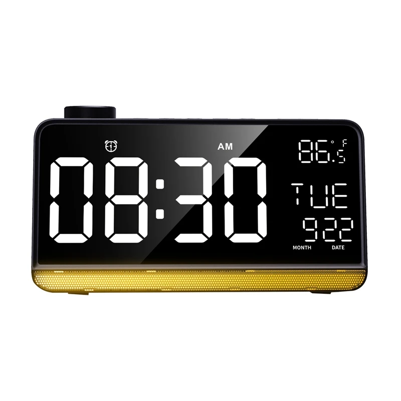 

Будильник для спальни с большим экраном 9 дюймов цифровые часы радиостанции будильник с USB зарядным устройством радио