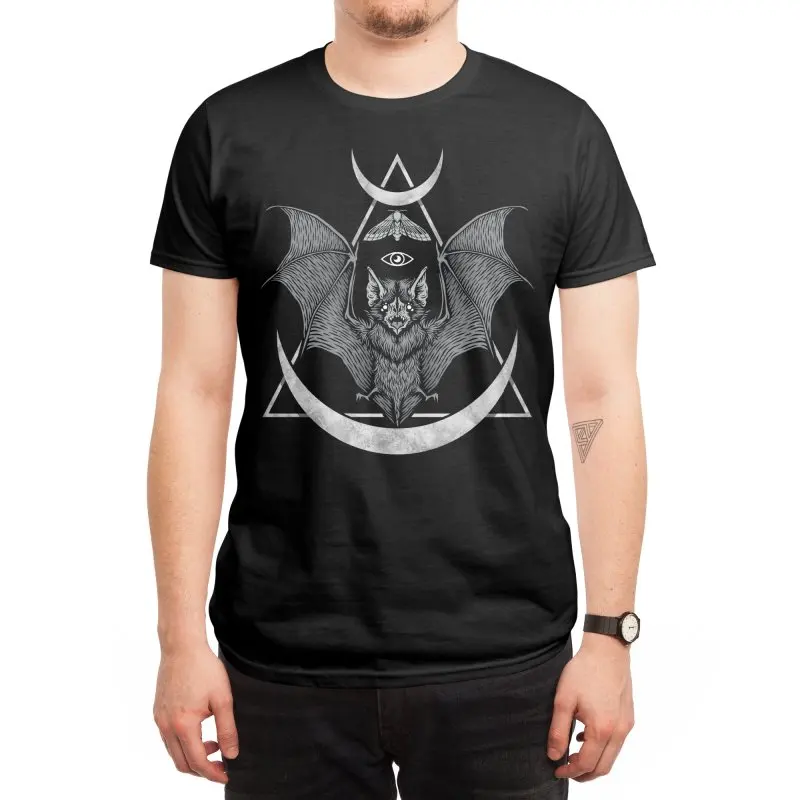 

Novel Occult Bat Witchcraft Symbols Mens T Shirt. High Quality Cotton, Loose, Large Sizes, Breathable Top, Casual T-shirt S-3XL