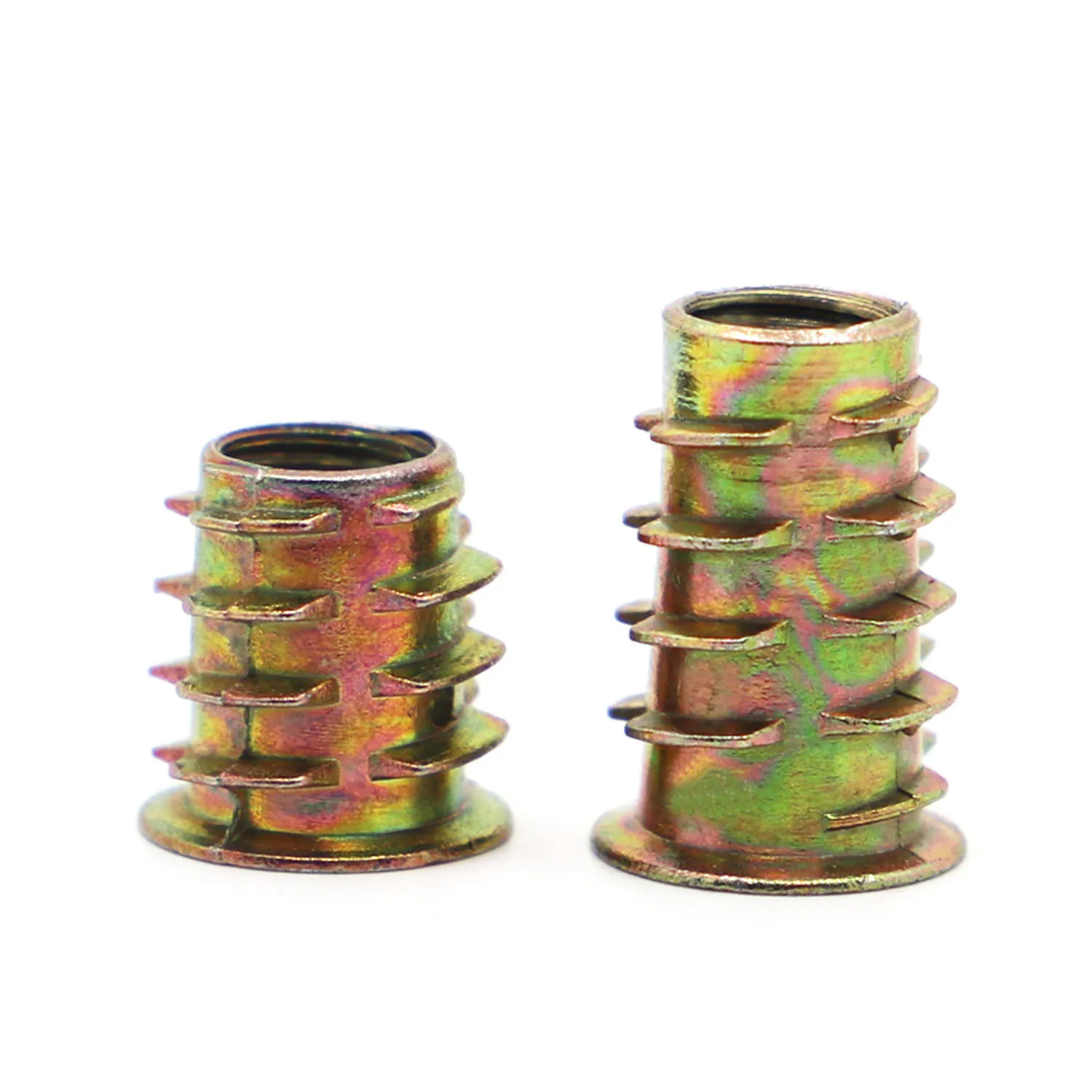 

10pcs M4 M5 M6 M8 M10 Hexagon Hex Socket Head Embedded Insert Nut E-Nut for Wood Furniture Inside and Outside Thread Zinc-alloy