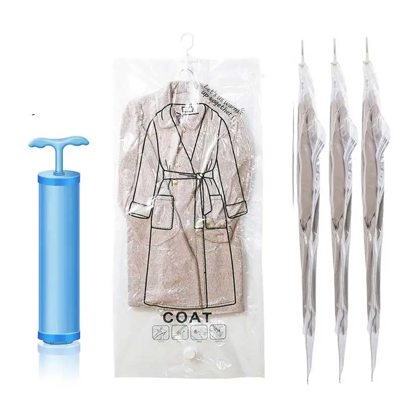 

Подвесные вакуумные мешки для хранения одежды, мешки для экономии места, герметичные мешки для хранения, мешки для одежды для шкафа, Сжатые ...