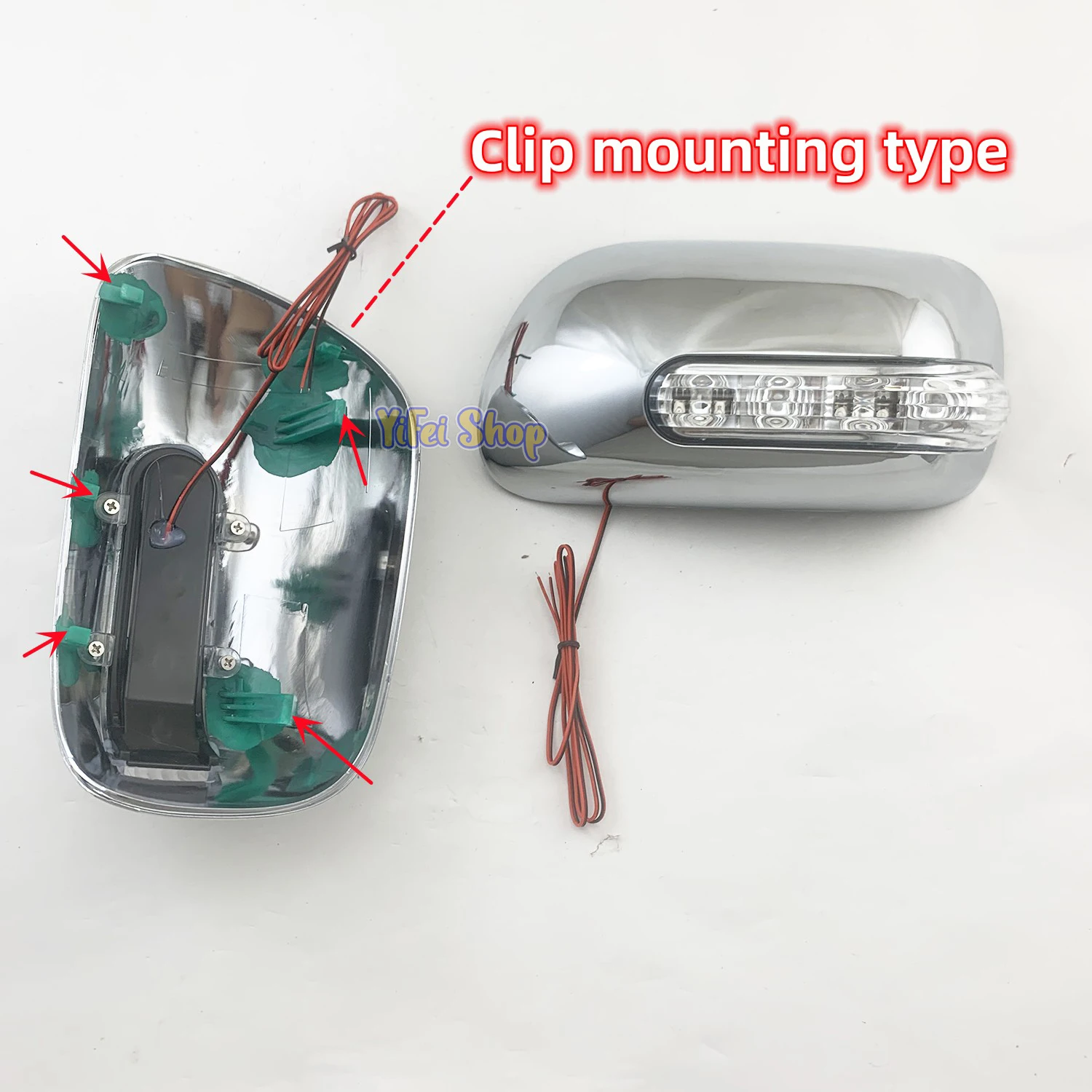 Фото Крышка дверного зеркала со светодиодной подсветкой для Toyota Avanza 2003, 2004, 2005, 2006, 2011, автомобильные аксессуары, хромированные серебряные наклейки, украшение №3