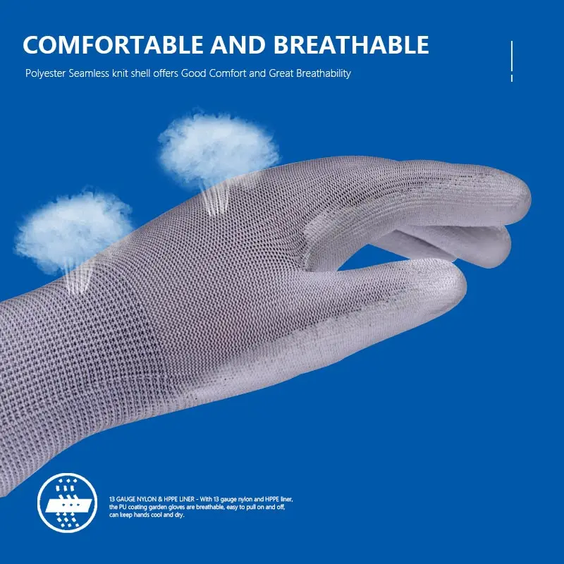 Перчатки рабочие перчатки из полиэстера 13 калибров 10 пар |