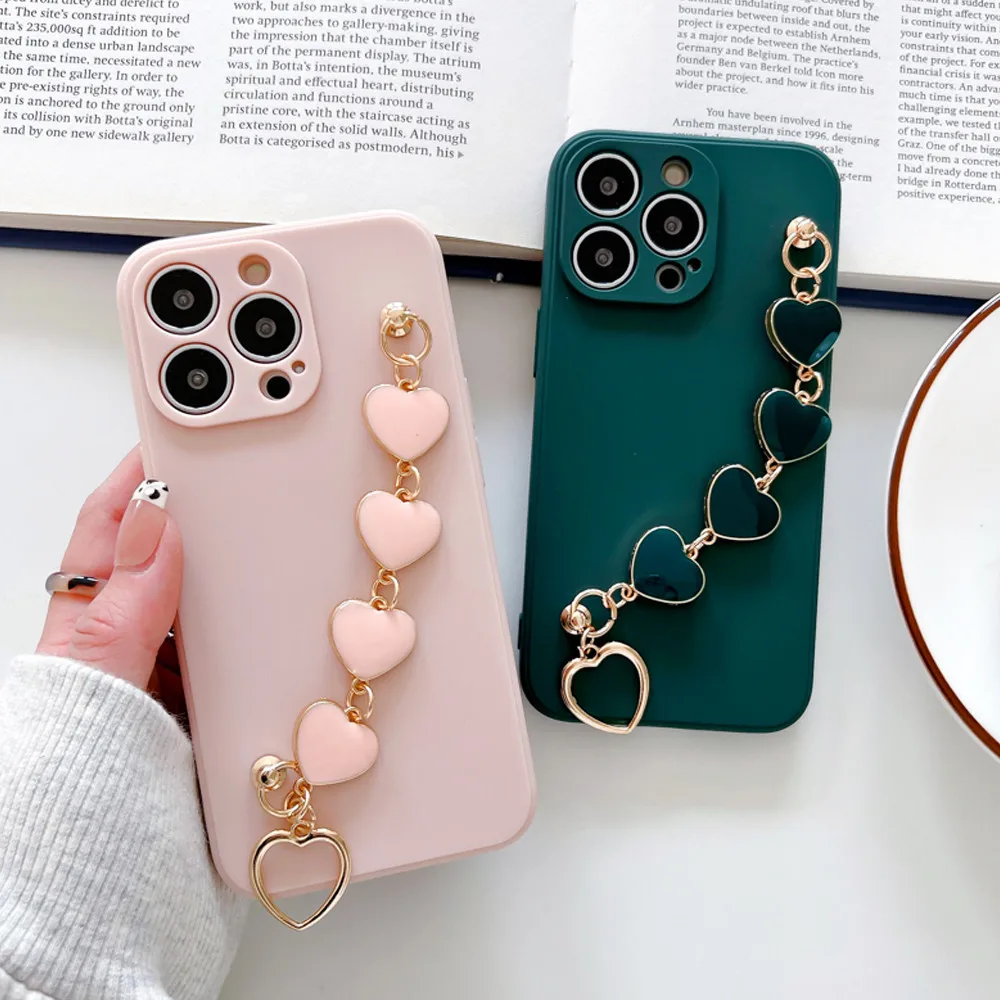 soft silicone phone case for xiaomi redmi note 10 9 pro 10s 9s 8 7 pro 10 9 9a poco x3 mi 11t 11 lite women chain bracelet cover free global shipping