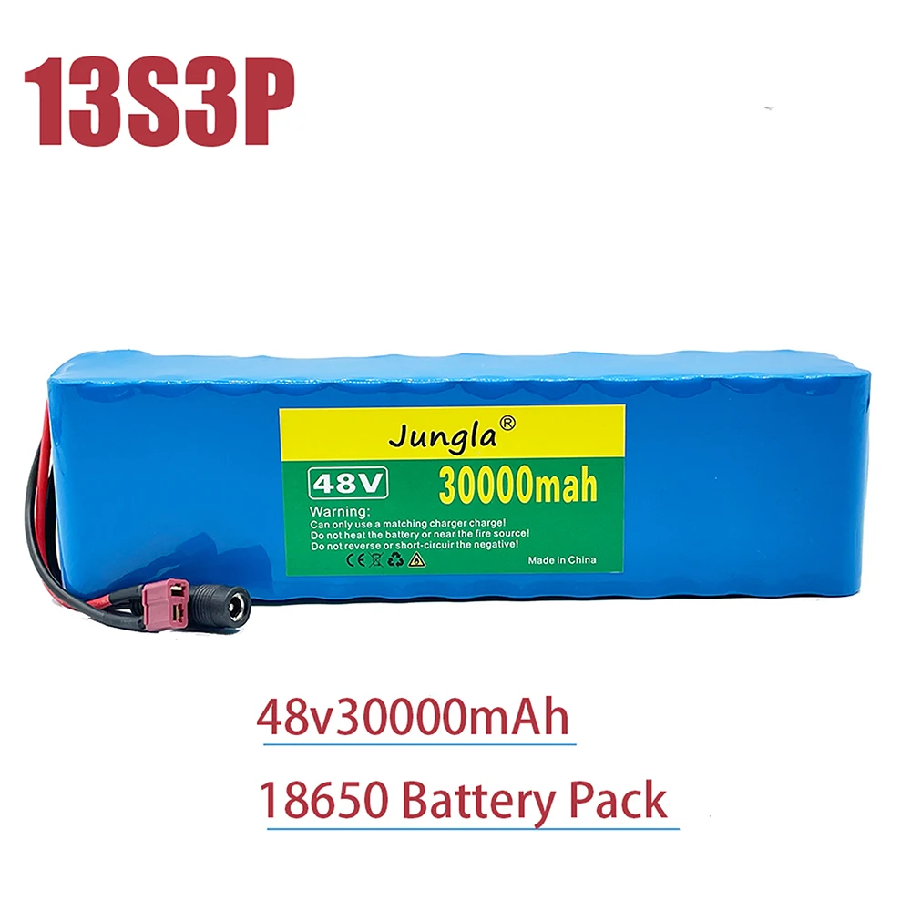 

13S3P 48V Lithium Ion Batterij, 30000Mah, 30Ah, Met Bms 1000W, 54.6V Elektrische Fiets, Met 54.6V Lader e-bike battery pack