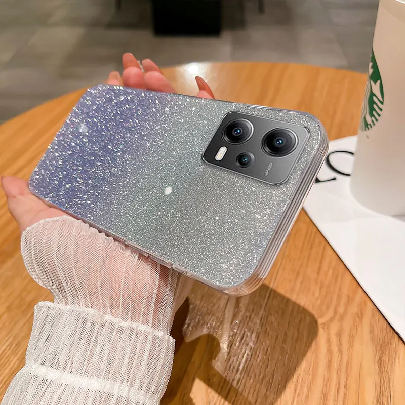 

Glitter Bling Clear Case For Xiaomi poco x5 5G Fashion Shiny Soft TPU Shockproof Cover For Xiaomi POCO X5 Pro 5G Case pocox5