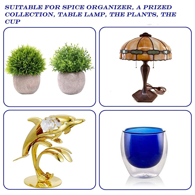 4Pcs Clear Lazy Susan Turntable, 6 Inch Acrylic Turntable Bearing For Decorating Cookies, Clear Swivel Organizer, Base