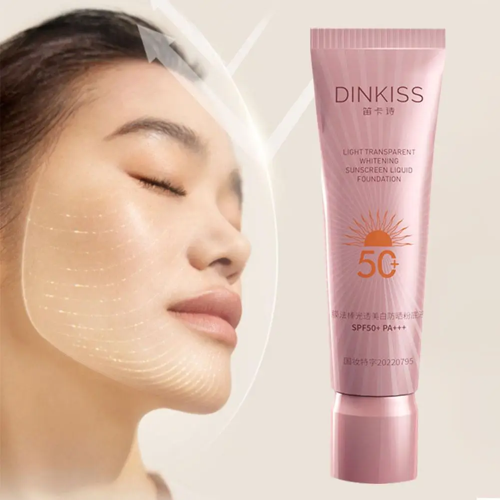 

3in1 Whitening Sunscreen Foundation Dinkiss Concealer Concealer Face Waterproof Makeup Coverage Full Moisturizer Natural E0N0