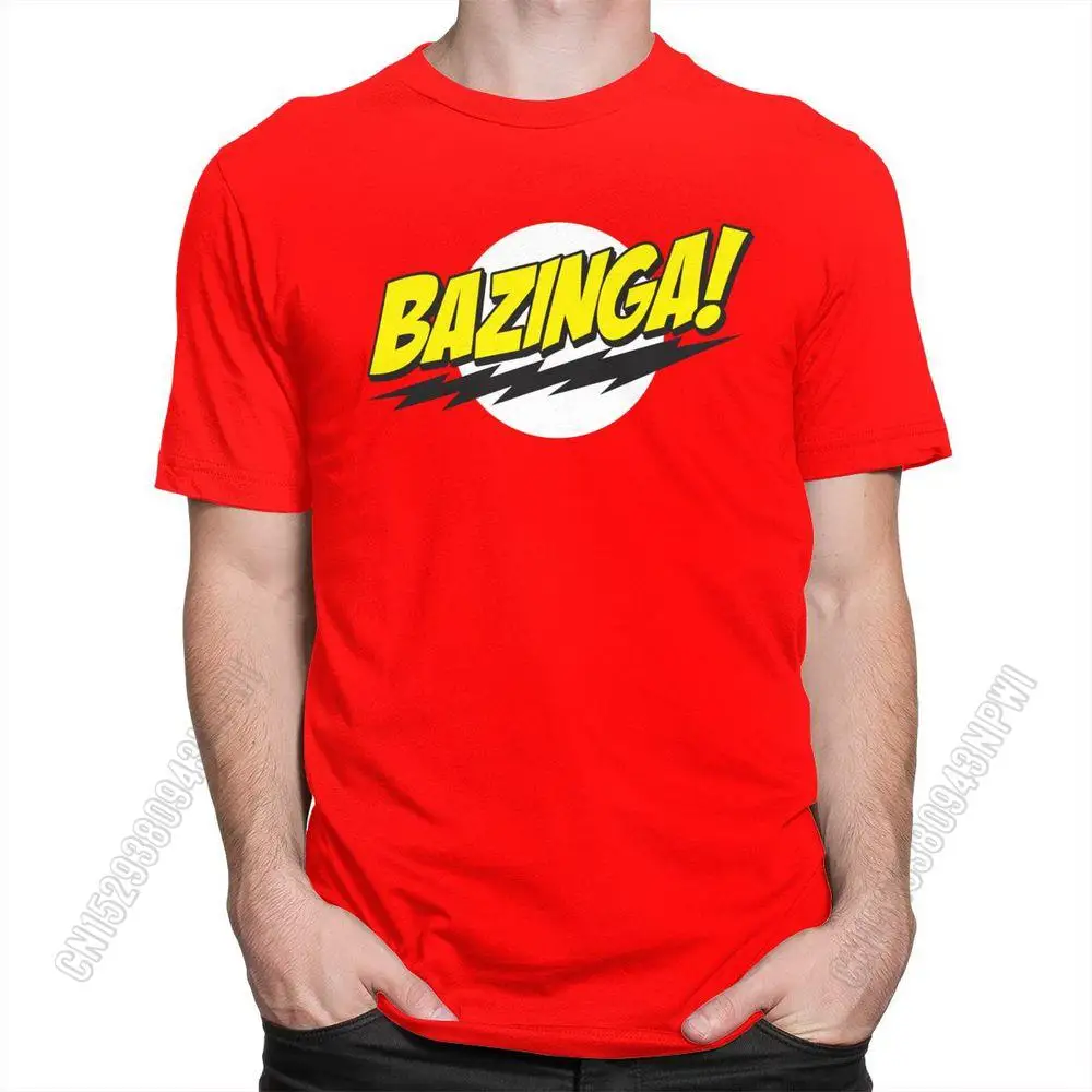 Мужская футболка The Big Bang Theory Bazinga 100% хлопок красивая Шелдона Купера Geek Tbbt топы