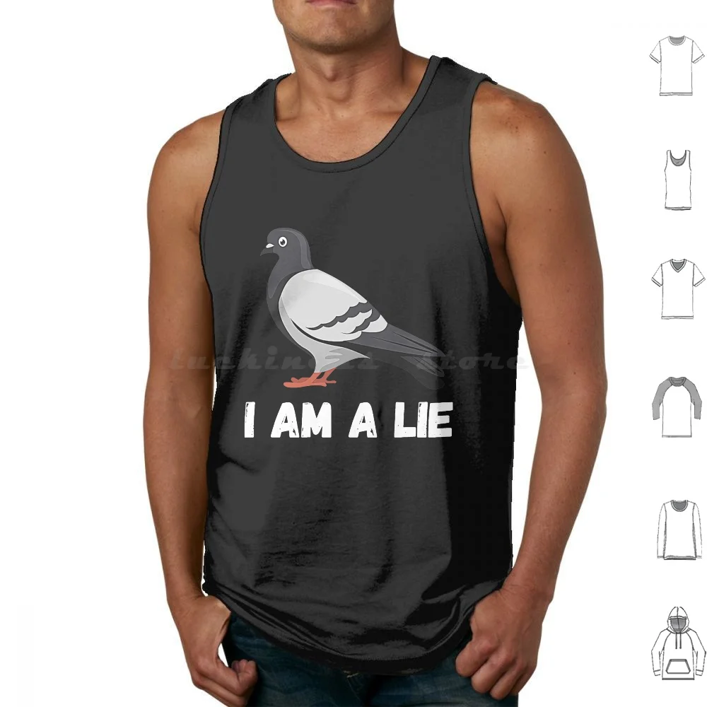 

I Am A Lie Birds Aren'T Real They Are Government Tank Tops Print Cotton Real Birds Spies Government Funny Bird