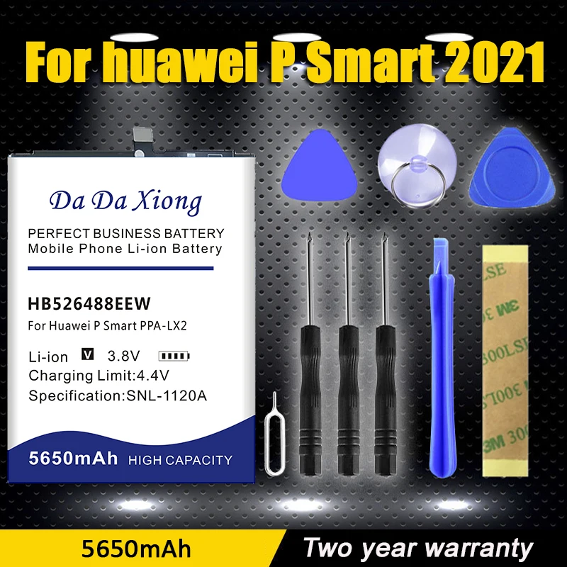 

Высококачественный литий-полимерный аккумулятор 5650 мАч HB526488EEW для смартфона Huawei Enjoy 20 SE / P Smart 2021