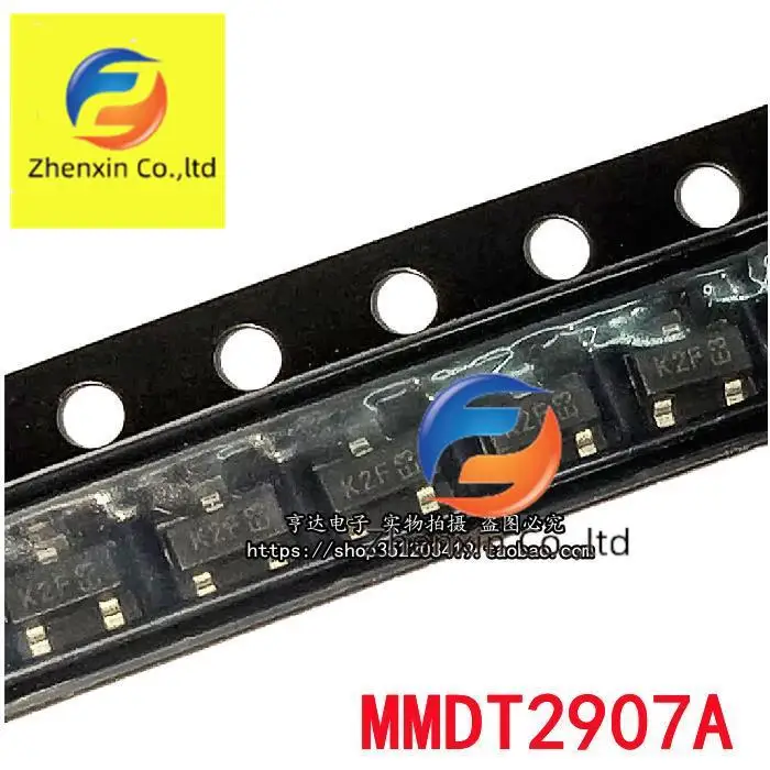

10pcs origianl new MMBT2907A-7-F SOT-23 screen printing K2F 60V/600MA crystal triode PNP