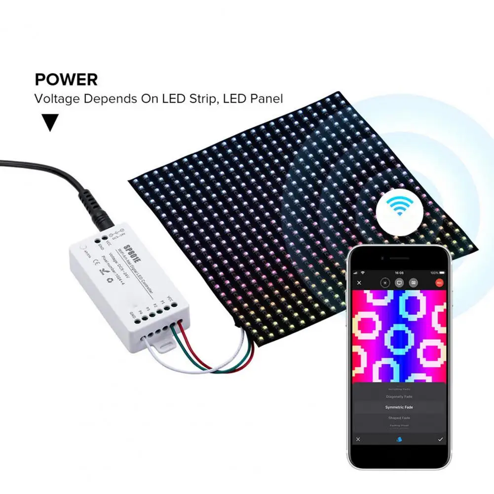 

Simple Installation LED Lamp Controller White Color Save Labor Practical Smart Wi-Fi Light Strip LED Lamp Controller Module