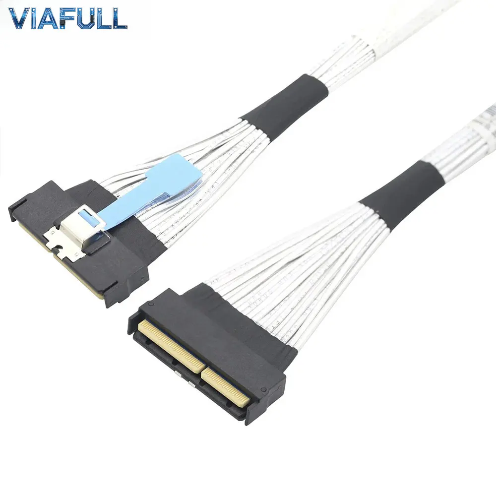 Фото Внутренний кабель MCIO 124P 16X Gen5, 0,25 м 0,5 м, для серверной задней панели NVMe, HBA к SSD с высокой пропускной способностью №5