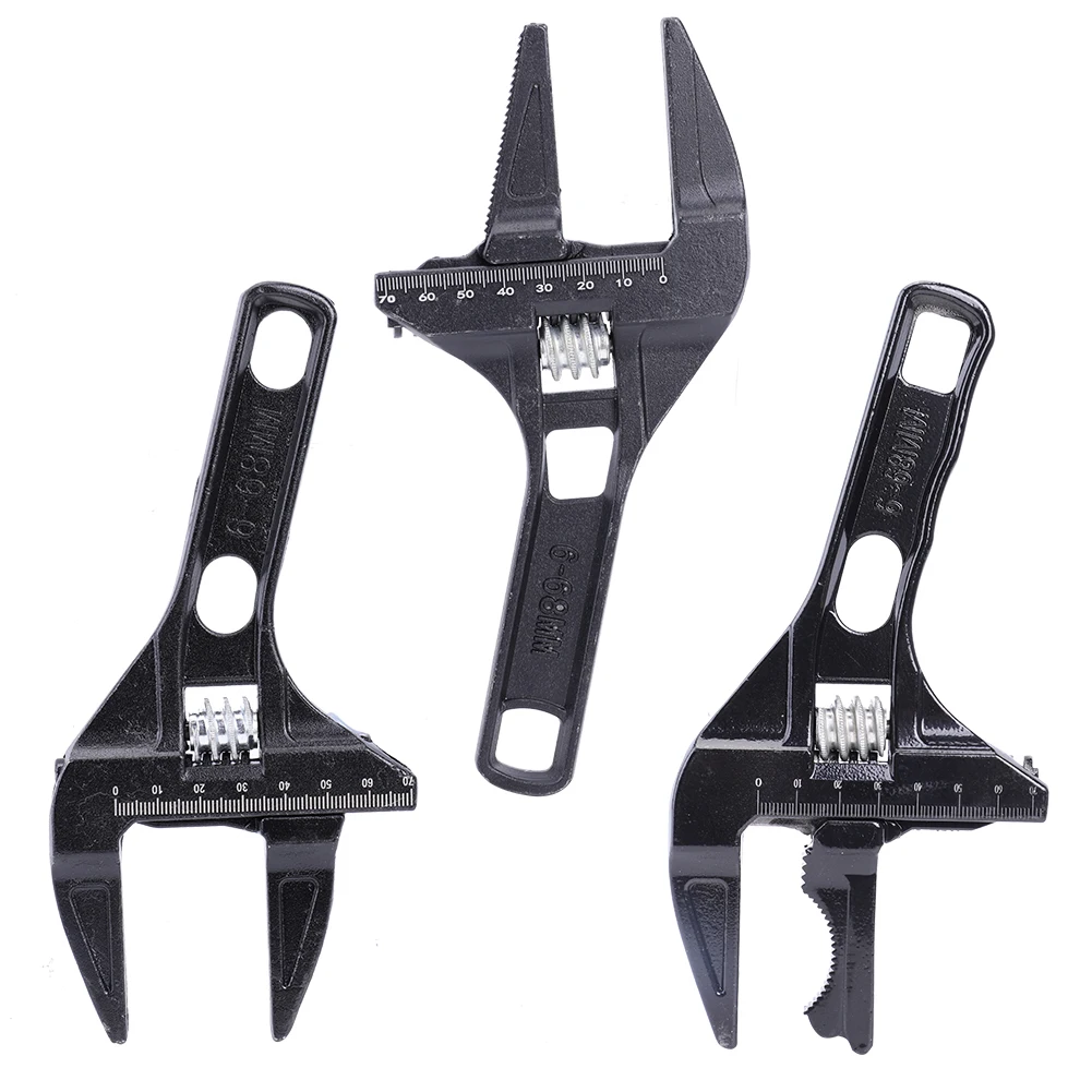 

Multi-function Adjustable Wrench Aluminium Alloy large Open Wrench Universal Spanner Repair Tool for Water Pipe Screw Bathroom