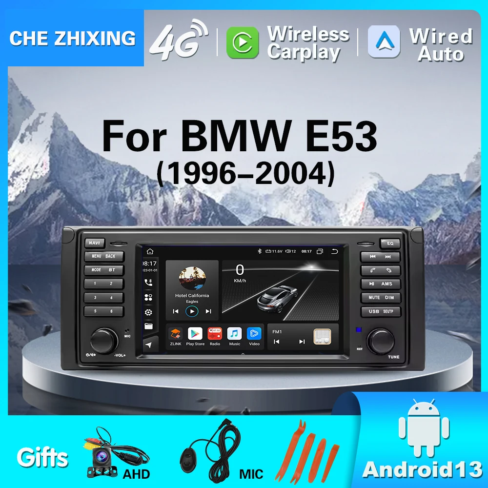 Carplay 8-ядерный 2 Din Android 13 Gps-навигатор Мультимедийный Стерео Аудио Головное