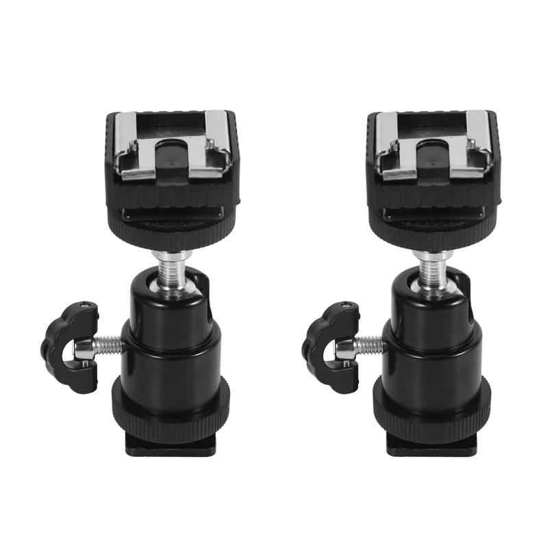 

2X Lcd Monitor Adapter With Hot Shoe Cold Shoe Base With 1/4 Inch Female Hole